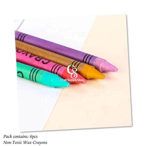 6Pack Non-Toxic Crayons Colorful Art Set Washable Drawing Crayons Kids Pastel Plastic Crayon, Crayon Graffiti Boxed Art Oil Paint Stick