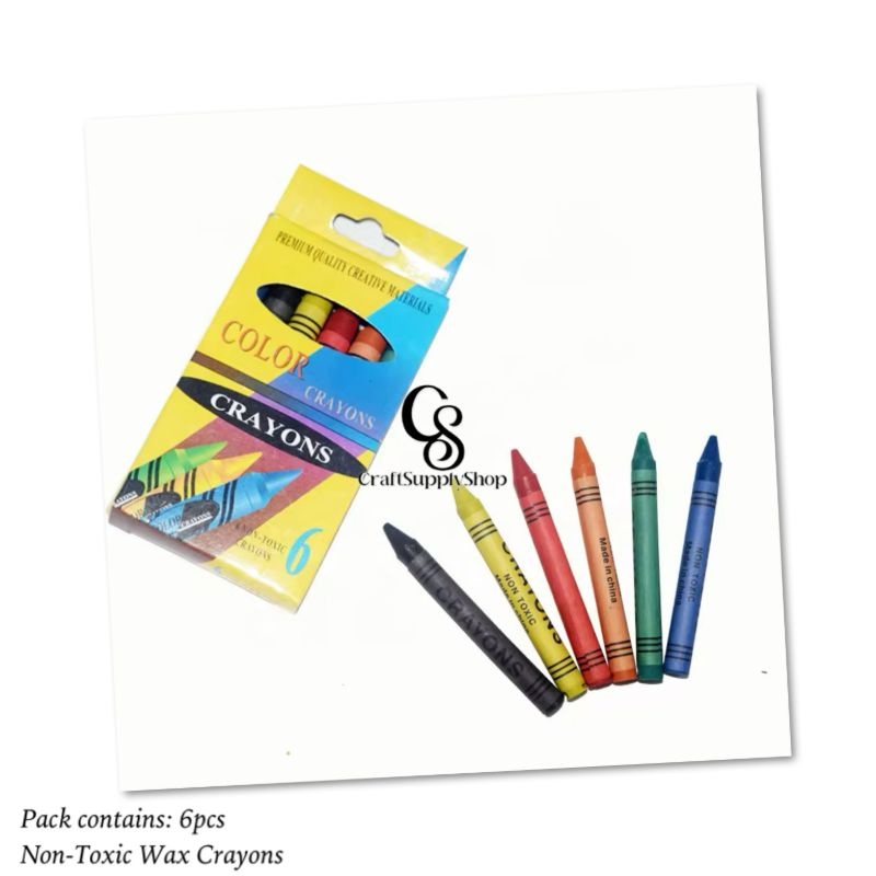 6Pack Non-Toxic Crayons Colorful Art Set Washable Drawing Crayons Kids Pastel Plastic Crayon, Crayon Graffiti Boxed Art Oil Paint Stick