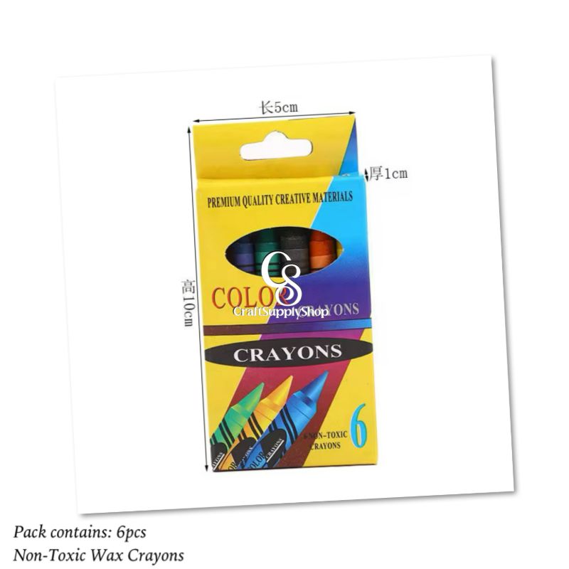 6Pack Non-Toxic Crayons Colorful Art Set Washable Drawing Crayons Kids Pastel Plastic Crayon, Crayon Graffiti Boxed Art Oil Paint Stick