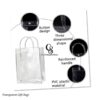 Clear Plastic Gift Bags with Handles - 9.06"x6.7"x2.76" Reusable PVC Tote for Party Favors,Wedding, Birthday, Baby Shower, Halloween, goodie Bags, Retail Shopping, Boutique, Treat Bags