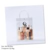 Clear Plastic Gift Bags with Handles - 9.06"x6.7"x2.76" Reusable PVC Tote for Party Favors,Wedding, Birthday, Baby Shower, Halloween, goodie Bags, Retail Shopping, Boutique, Treat Bags
