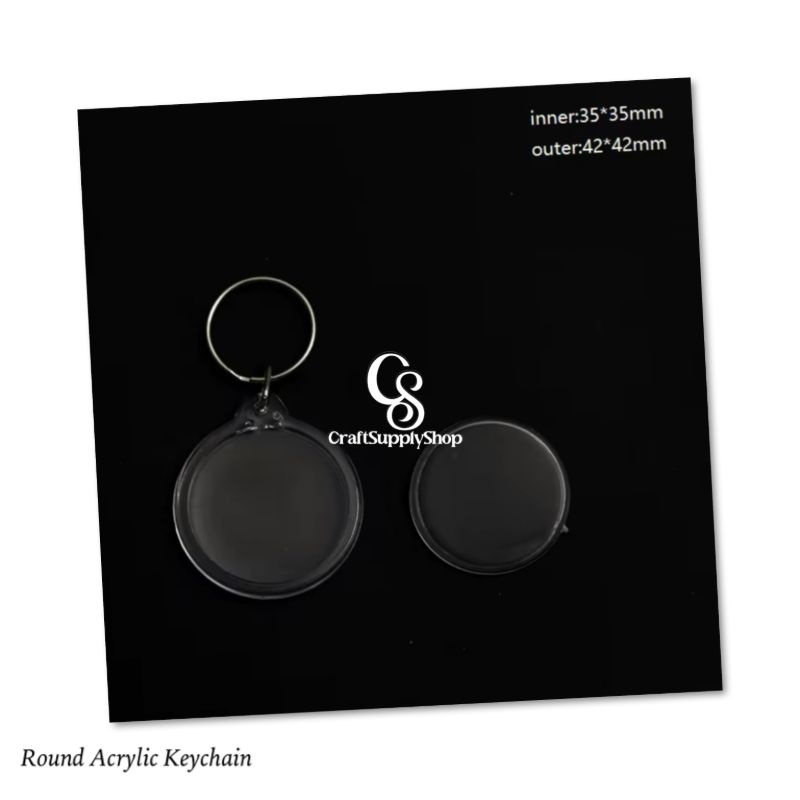 Round Blank Photo Insert Keychains,Translucent Acrylic with Split Key Rings for Double-Sided Photos,Small Pendant Picture Frames for Family, Friends,DIY Gifts & Craft (3)