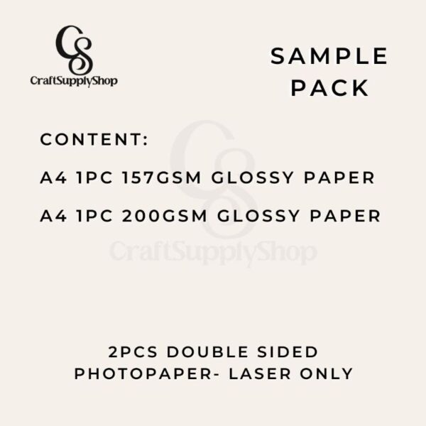 CraftSupplySHop C2S Samples Printable Laser Photopaper