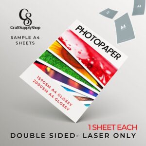 CraftSupplySHop C2S Samples Printable Laser Photopaper