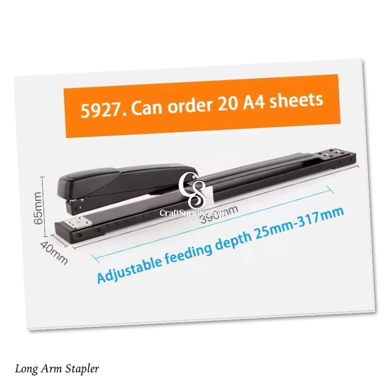 Stapler Bookbinding Reach Stapler Manual Extended A3 Paper Metal Long Arm Stapling 5927 Model Binding 20 Sheets A4