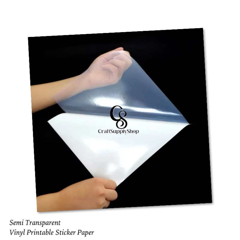 Semi Transparent Waterproof Craftsupplyshop vinyl sticker paper (2) Craftsupplyshop Printable Vinyl Sticker Paper - Waterproof Decal Paper for Inkjet Printer