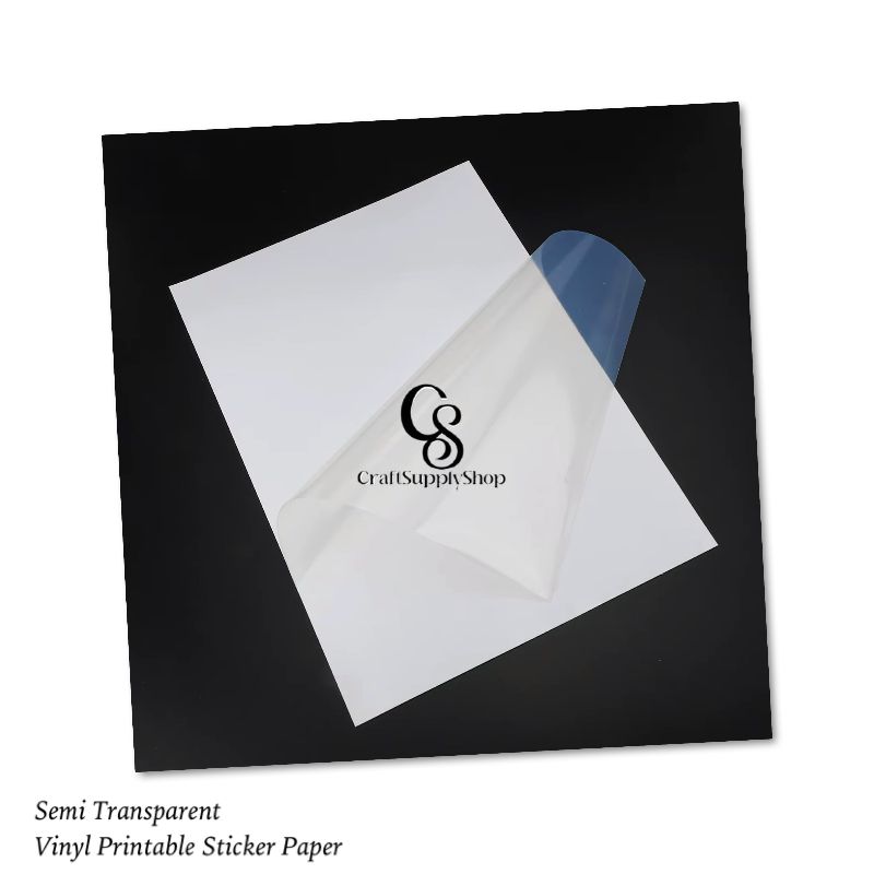 Semi Transparent Waterproof Craftsupplyshop vinyl sticker paper (4) Craftsupplyshop Printable Vinyl Sticker Paper - Waterproof Decal Paper for Inkjet Printer