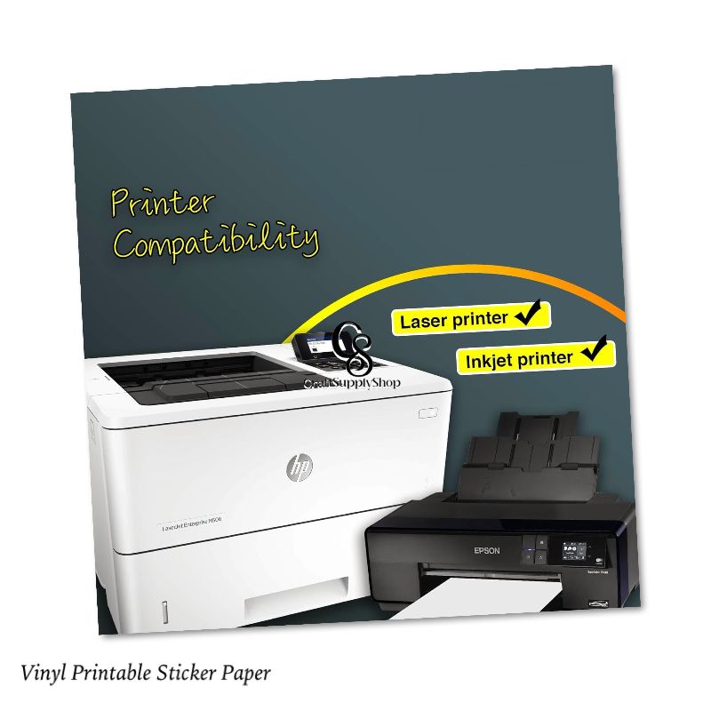 Waterproof Craftsupplyshop vinyl sticker paper (3) Craftsupplyshop Printable Vinyl Sticker Paper - Waterproof Decal Paper for Inkjet Printer