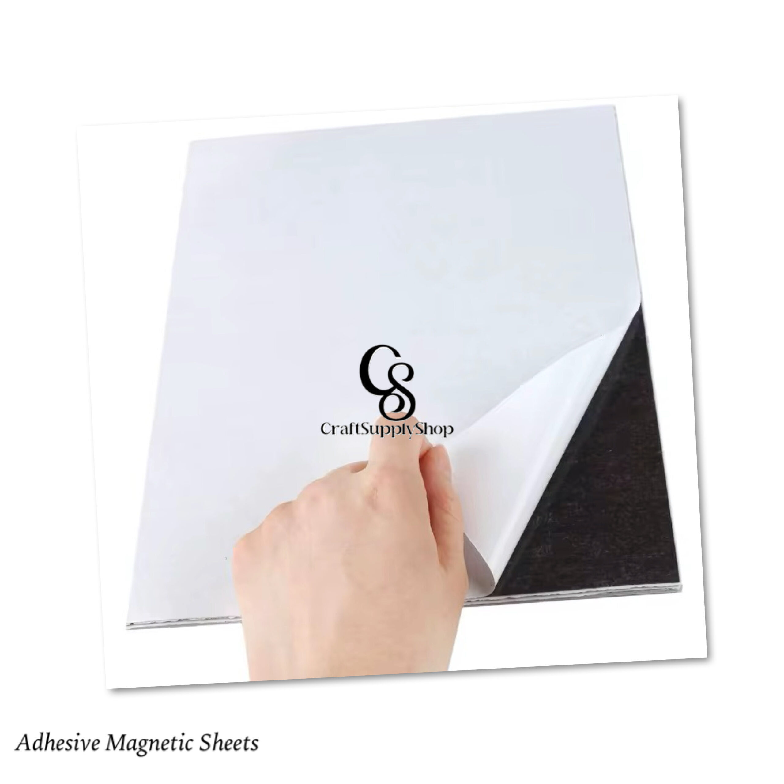 Magnetic Sheets with Adhesive Backing for Crafts, DIY 12 Pack. Strong Craft Magnets A4 to Make Flexible Magnet Self Sticky Tapes, Strips, Squares, Sheet for School Classroom Board, Fridge, Photos