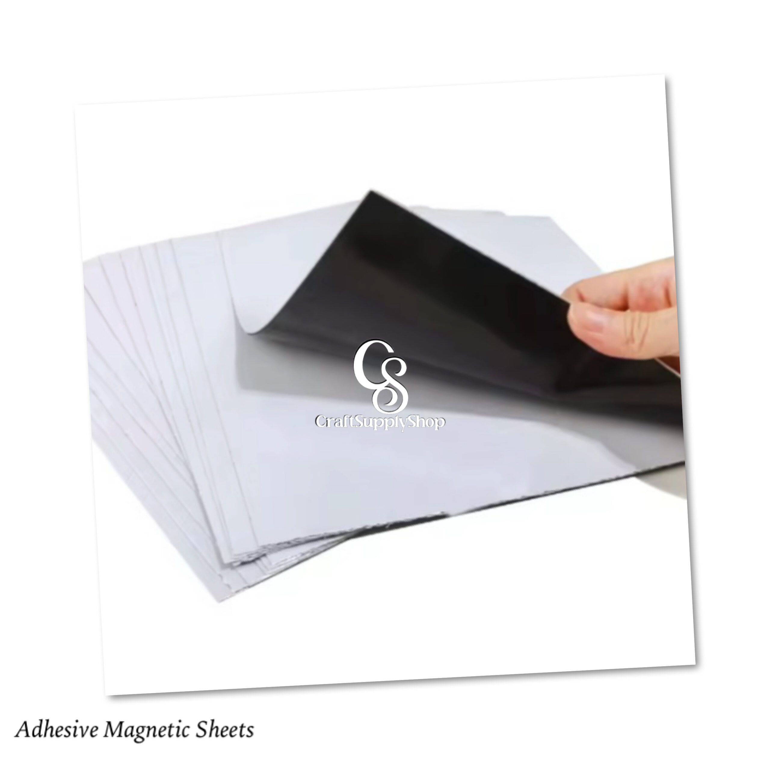 Magnetic Sheets with Adhesive Backing for Crafts, DIY 12 Pack. Strong Craft Magnets A4 to Make Flexible Magnet Self Sticky Tapes, Strips, Squares, Sheet for School Classroom Board, Fridge, Photos