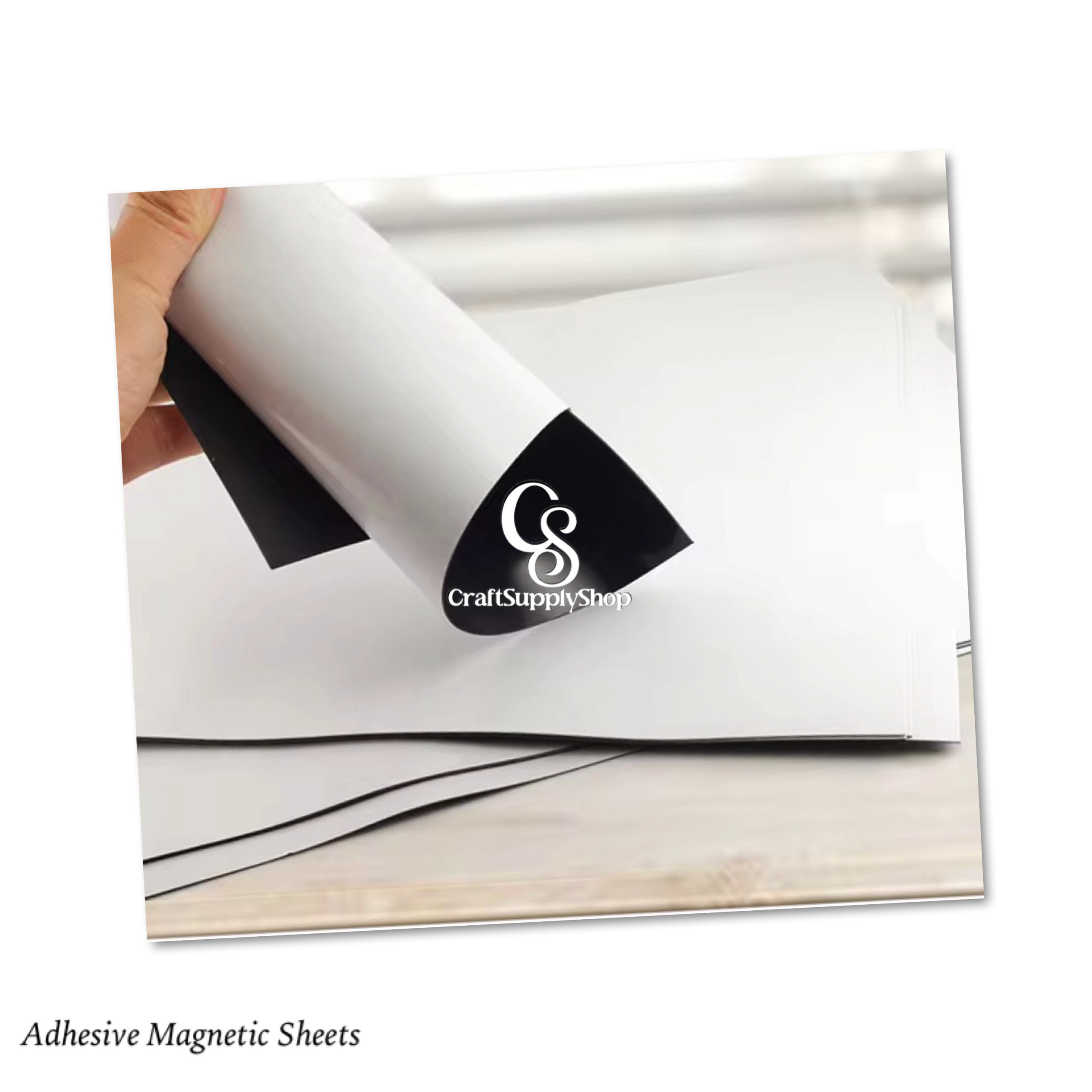 Magnetic Sheets with Adhesive Backing for Crafts, DIY 12 Pack. Strong Craft Magnets A4 to Make Flexible Magnet Self Sticky Tapes, Strips, Squares, Sheet for School Classroom Board, Fridge, Photos