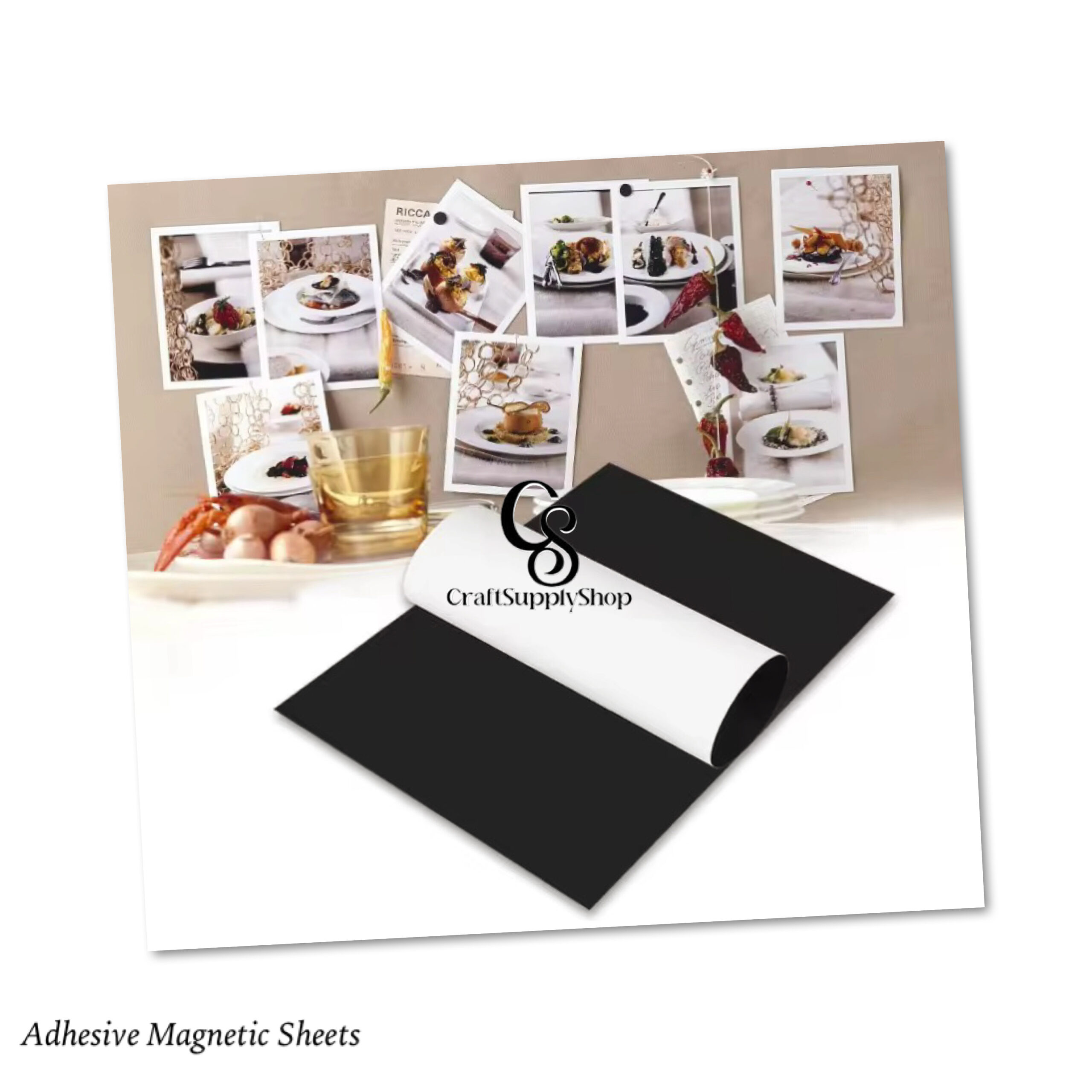 Magnetic Sheets with Adhesive Backing for Crafts, DIY 12 Pack. Strong Craft Magnets A4 to Make Flexible Magnet Self Sticky Tapes, Strips, Squares, Sheet for School Classroom Board, Fridge, Photos