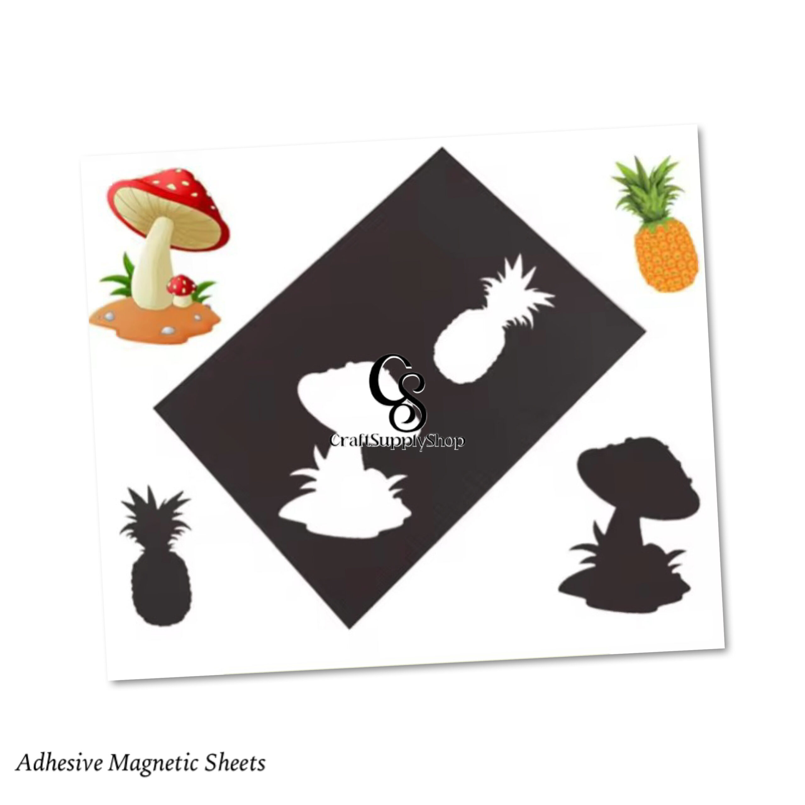 Magnetic Sheets with Adhesive Backing for Crafts, DIY 12 Pack. Strong Craft Magnets A4 to Make Flexible Magnet Self Sticky Tapes, Strips, Squares, Sheet for School Classroom Board, Fridge, Photos