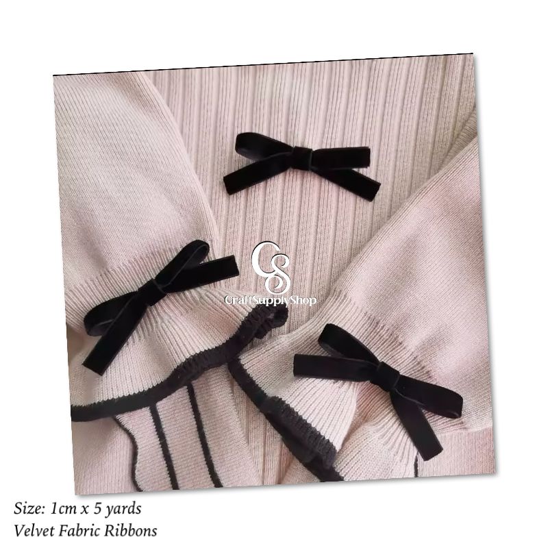 10mm Dutch Velvet Fabric Ribbons (7) Craftsupplyshop Velvet Wreath Merry Christmas Ribbon 10 mm Velvet Ribbon for Christmas Wreath Decoration Handmade Craft Ornaments