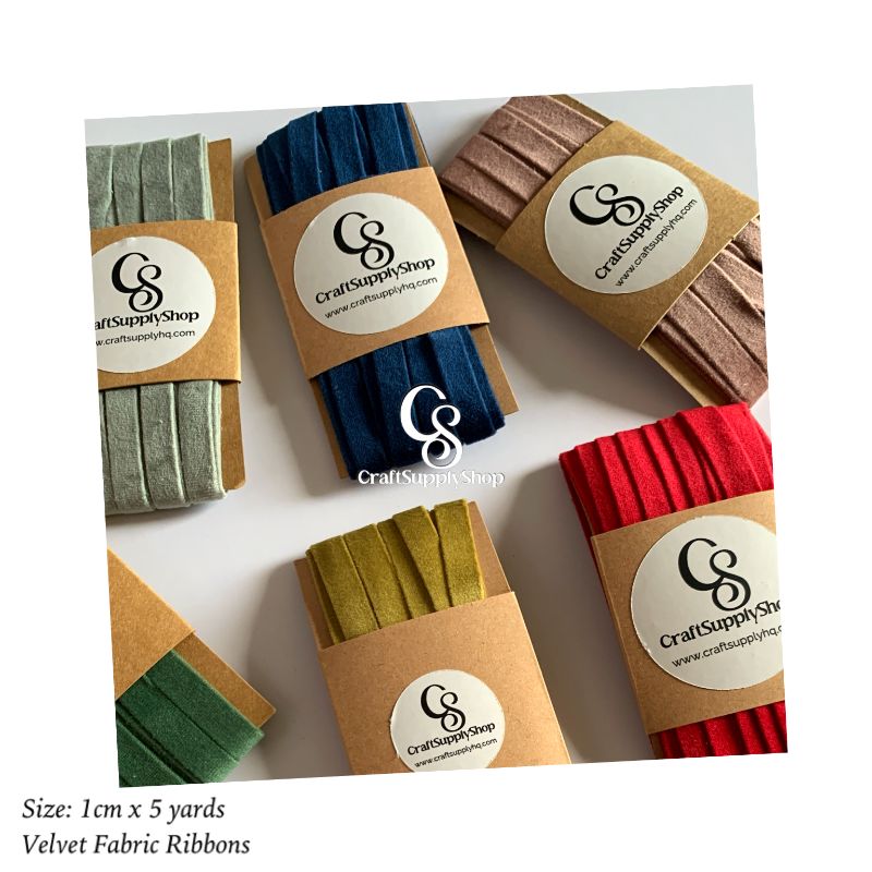 10mm Dutch Velvet Fabric Ribbons craftsupplyhq.com (1) Craftsupplyshop velvet Wreath Merry Christmas Ribbon 10 mm Velvet Ribbon for Christmas Wreath Decoration Handmade Craft Ornaments