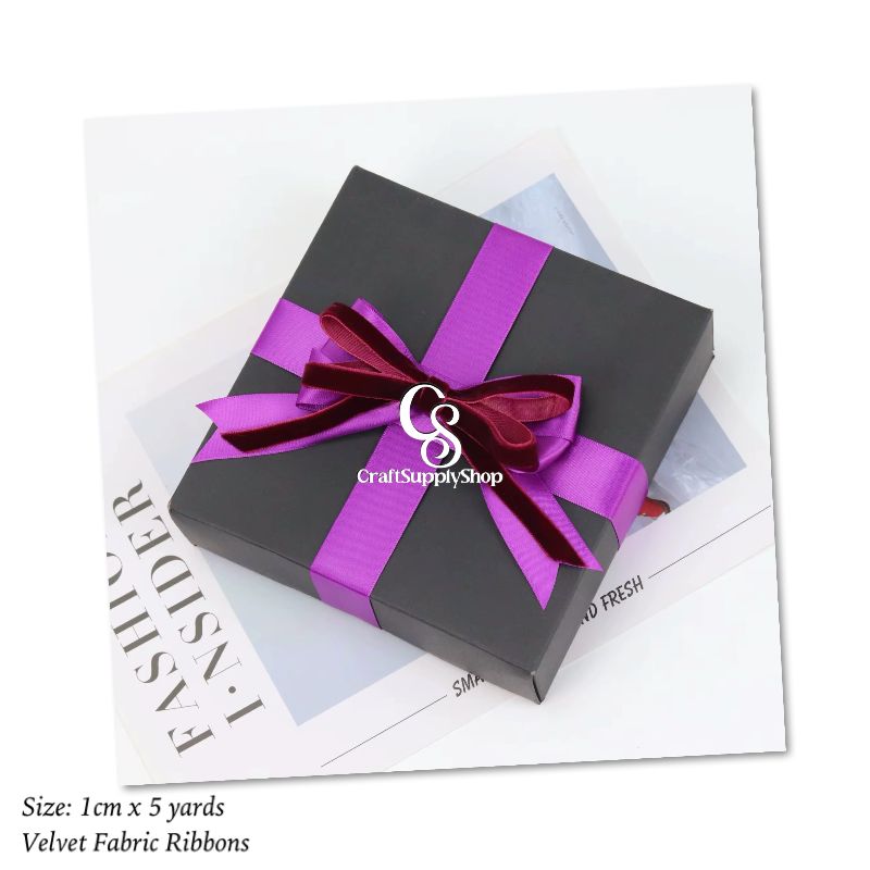 Craftsupplyshop velvet Wreath Merry Christmas Ribbon 10 mm Velvet Ribbon for Christmas Wreath Decoration Handmade Craft Ornaments