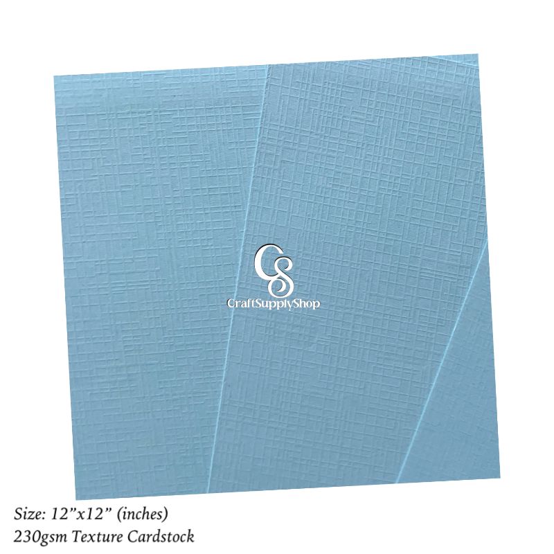 Craftsupplyshop 12x12 Cardstock 230gsm Textured Linen Crosshatch Scrapbook Paper cardstock for 3d letters, cards, toppers, arts and crafts