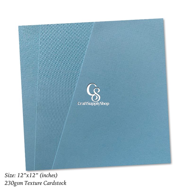 Craftsupplyshop 12x12 Cardstock 230gsm Textured Linen Crosshatch Scrapbook Paper cardstock for 3d letters, cards, toppers, arts and crafts