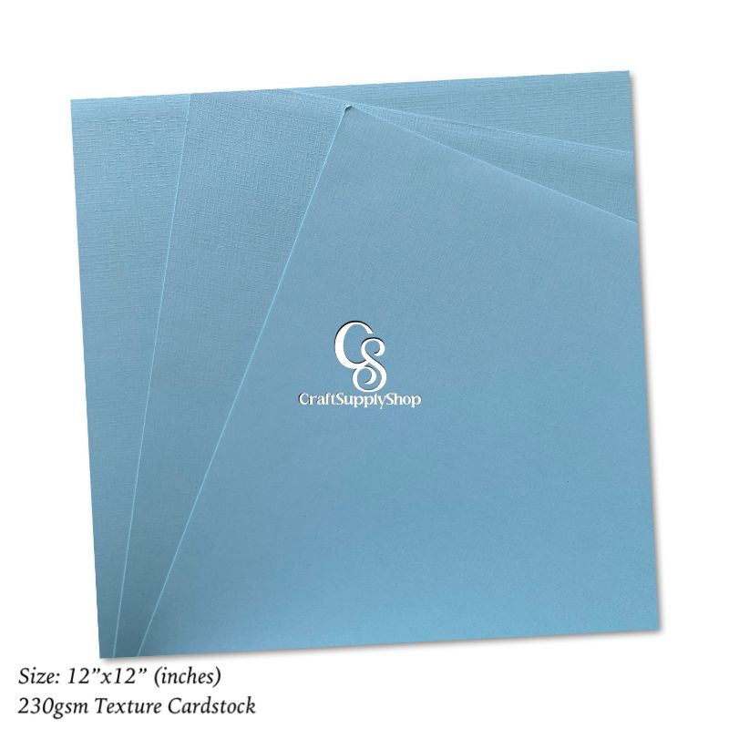 Craftsupplyshop 12x12 Cardstock 230gsm Textured Linen Crosshatch Scrapbook Paper cardstock for 3d letters, cards, toppers, arts and crafts