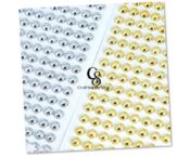 5MM 8MM Half-Round Pearls in Gold & Silver for DIY Projects & Scrapbooking Decorative Crafts