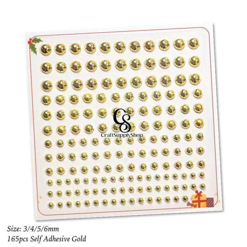 3-8MM Self-Adhesive Acrylic Pearl Stickers Half-Round Pearls in Gold & Silver for DIY Projects & Scrapbooking Decorative Crafts (2) pearl stickers 3mm 4mm 5mm 6mm Size, 4 size pearl self adhesive sticker sheets