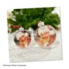 8cm/10cm Clear Plastic Christmas Flat Ball Ornaments Xmas DIY Christmas Photo Ball, picture open and close ornament ball bauble