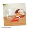8cm/10cm Clear Plastic Christmas Flat Ball Ornaments Xmas DIY Christmas Photo Ball, picture open and close ornament ball bauble