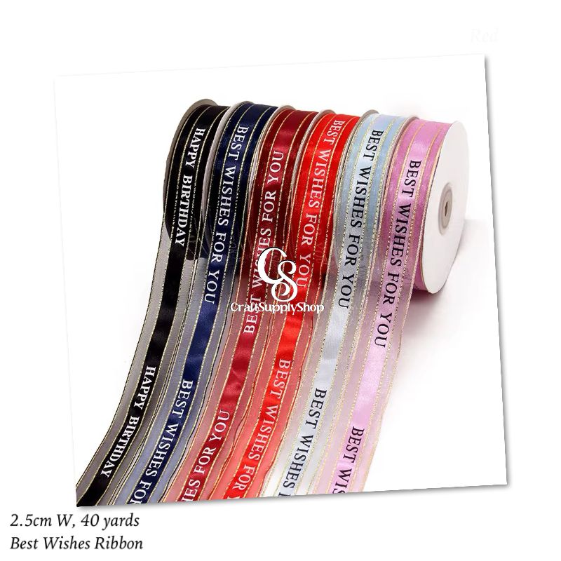 Personalized Gift Decoration, best wishes for you Organza Ribbon Personalized Gift Decoration