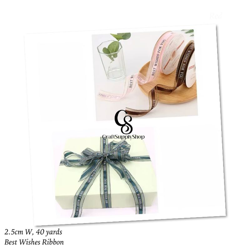 Personalized Gift Decoration, best wishes for you Organza Ribbon Personalized Gift Decoration