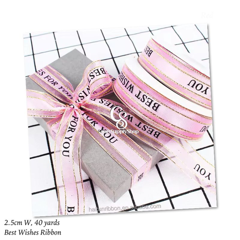 Personalized Gift Decoration, best wishes for you Organza Ribbon Personalized Gift Decoration