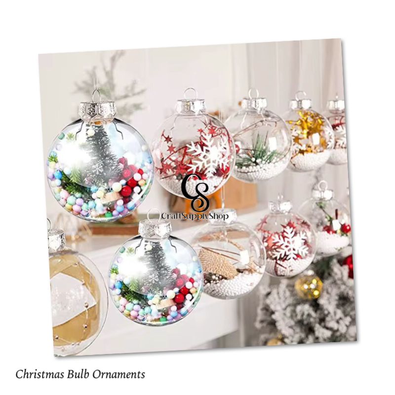 Christmas Ornaments Christmas Bulb Snow Filling Ball Ornaments Clear Plastic Ball Diy Christmas Tree Decoration Pendant