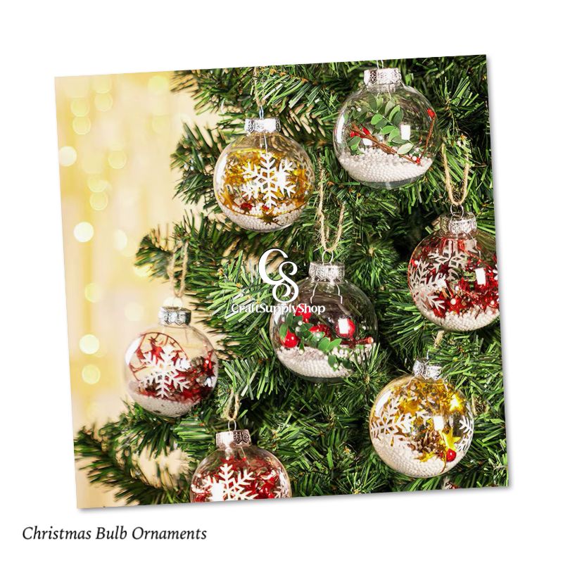 Christmas Ornaments Christmas Bulb Snow Filling Ball Ornaments Clear Plastic Ball Diy Christmas Tree Decoration Pendant