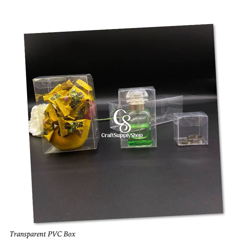 Clear Pet Transparent PVC Acetate Packaging Plastic Boxes (4) PVC Gift Box Transparent Favor Box Candy Boxes, Cupcake Boxes Dessert Packaging, Plastic Gift Boxes with Lids for Helloween, Thanksgiving, Christmas, Wedding, Party