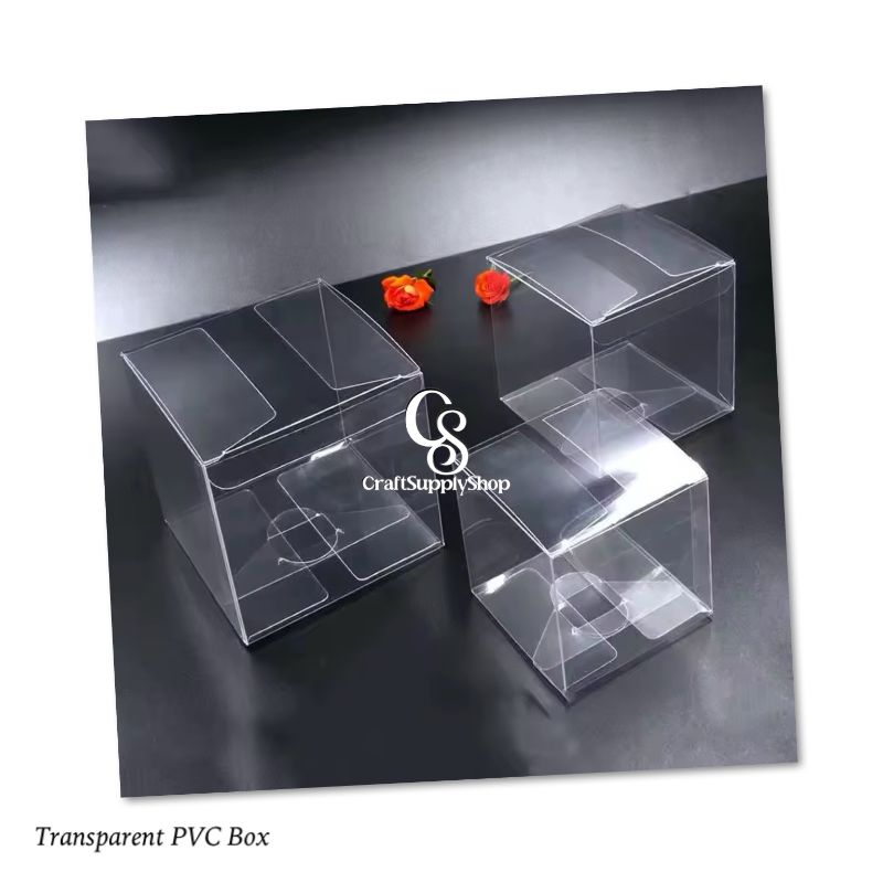 Clear Pet Transparent PVC Acetate Packaging Plastic Boxes (7) PVC Gift Box Transparent Favor Box Candy Boxes, Cupcake Boxes Dessert Packaging, Plastic Gift Boxes with Lids for Helloween, Thanksgiving, Christmas, Wedding, Party