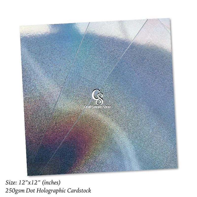 Silver Dots Iridescent Holograhic Foil Cardstock, Mirror Foil Cardstock, Silver Dots Laser Rainbow Holographic Cardstock Paper, Metallic Reflective Laser Cardstock