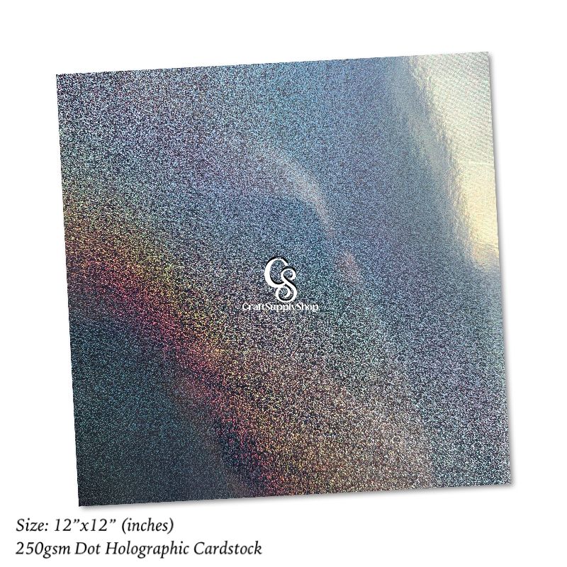 Silver Dots Iridescent Holograhic Foil Cardstock, Mirror Foil Cardstock, Silver Dots Laser Rainbow Holographic Cardstock Paper, Metallic Reflective Laser Cardstock