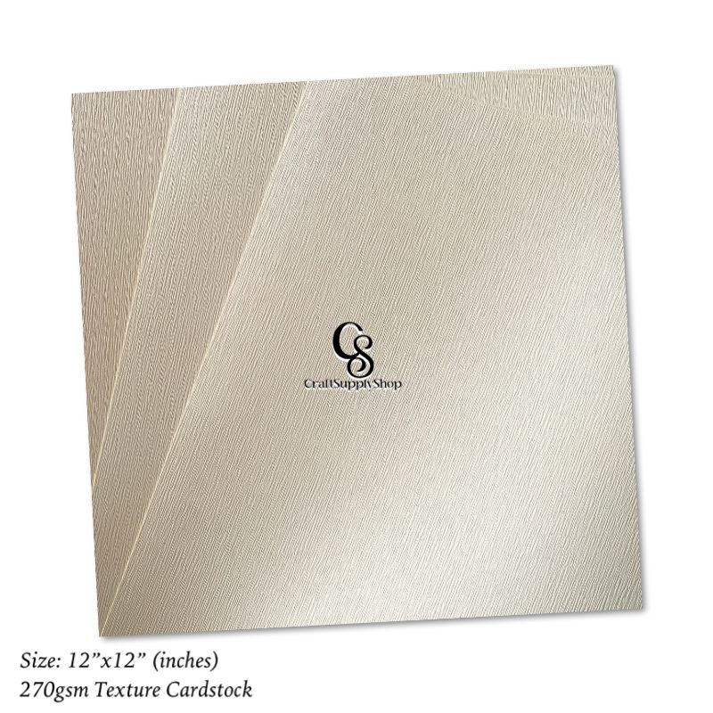 Cream Coloured Card Making Supplies 12 x 12 inch - Brown - 20 Sheets - Coloured Paper for Scrapbooking, Card Making, Die Cutting and Paper Crafts