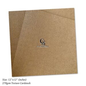 bROWN Coloured Card Making Supplies 12 x 12 inch - Brown - 20 Sheets - Coloured Paper for Scrapbooking, Card Making, Die Cutting and Paper Crafts