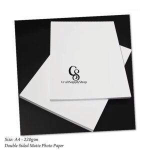 Double-Sided High Matte Photo Paper, 220 gsm, 20 Sheets – Inkjet Compatible – Perfect for DIY Cake Toppers, Idol Cards & More