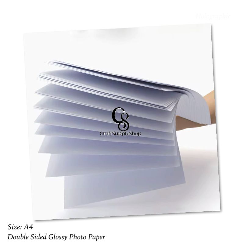 Double-Sided High Gloss Photo Paper, 48lb(200 gsm, 240gsm, 300gsm), 20 Sheets – Inkjet Compatible – Perfect for DIY Cake Toppers, Idol Cards & More