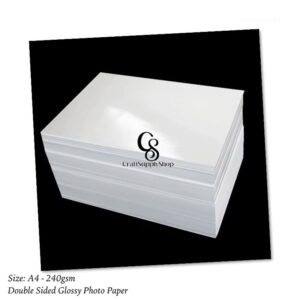 Double-Sided High Gloss Photo Paper, 48lb(200 gsm, 240gsm, 300gsm), 20 Sheets – Inkjet Compatible – Perfect for DIY Cake Toppers, Idol Cards & More