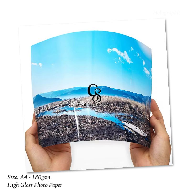 Single-Sided High Gloss Photo Paper, 48lb(180 gsm), 20 Sheets – Inkjet Compatible – Perfect for DIY Cake Toppers, Idol Cards & More