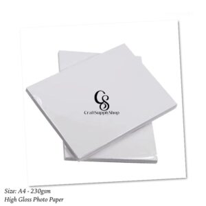 Single-Sided High Gloss Photo Paper, 48lb(180 gsm), 20 Sheets – Inkjet Compatible – Perfect for DIY Cake Toppers, Idol Cards & More