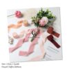 Frayed Chiffon Ribbon for Craft, Cotton Silk Satin Ribbons 1/2-1/4 Inch x 5 Yard Handmade Fabric Strips with Wooden Spool for Fall Wedding Gift Wrapping