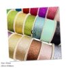 Craftsupplyshop Christmas Sparkle Craft Gift Printed Glitter Satin Ribbon for Party Decor