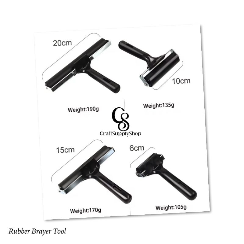 15cm Rubber Brayer Applicator Tool