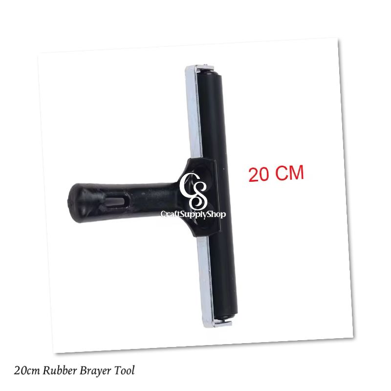 Heavy Duty 15cm 20cm Sizes Black Metal Brayer Tool Ideal Pressing Accessories Tools Diamond Painting Roller (8) 20cm Rubber Brayer Applicator Tool