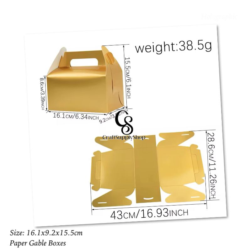 iridescent silver holographic party favor treat boxes