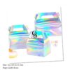 iridescent silver holographic party favor treat boxes