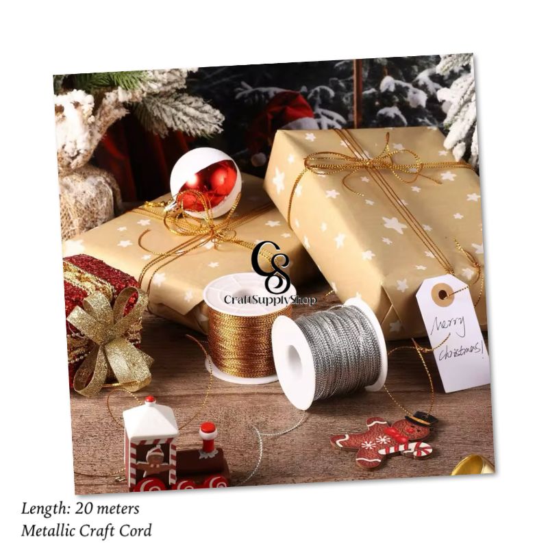 Metallic 1mm Gold and Sliver Thread String,Thread Craft Making String Cord for Jewelry Making Gift Wrapping (1) Strands Gold Silver Thread Polyester Thread String Rope Wrapping Bead Wires for Jewelry Necklace Bracelet Ring